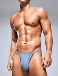 Colour Skinny Bikini Thong - Grey